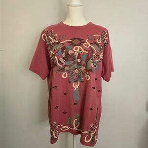 Vintage Western Graphic T-Shirt One Size Fits All 90s Y2k Embellished Cowgirl